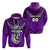 Custom Maori Aotearoa Manania Zip Hoodie Simple Sport Style Purple LT16 Unisex Purple - Polynesian Pride