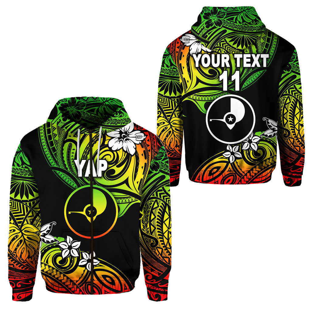 Custom FSM Yap Zip Hoodie Unique Vibes Reggae LT8 Unisex Reggae - Polynesian Pride