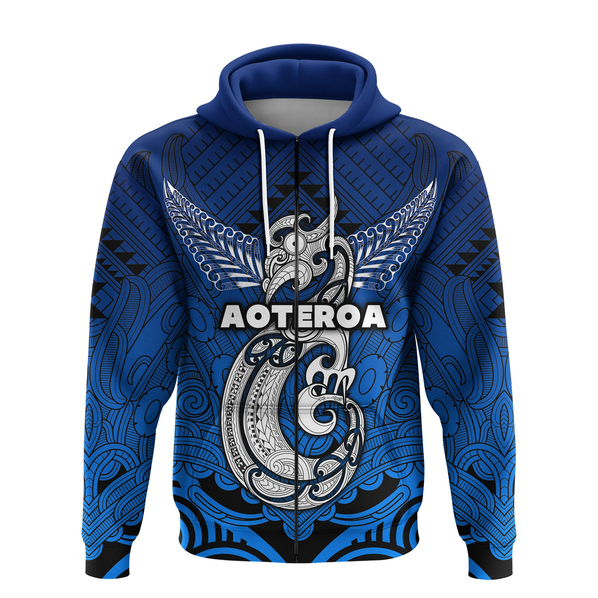 Custom Maori Aotearoa Manania Zip Hoodie Simple Sport Style LT16 - Polynesian Pride