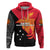 Papua New Guinea Zip Hoodie Independence Day Flag Style LT16 Unisex Black - Polynesian Pride