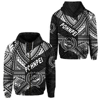 FSM Pohnpei Zip Hoodie Original Style Black LT8 Unisex Black - Polynesian Pride