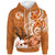 Tonga Zip up Hoodie Tongan Spirit Unisex Orange - Polynesian Pride